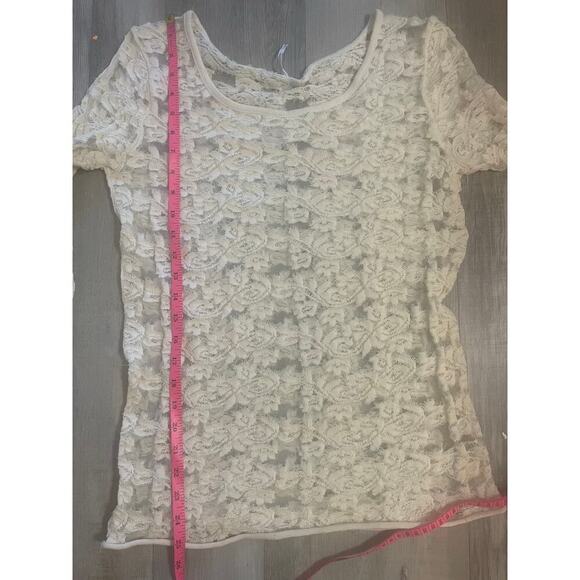 Free People size medium textured burnout pullover - Picture 4 of 9